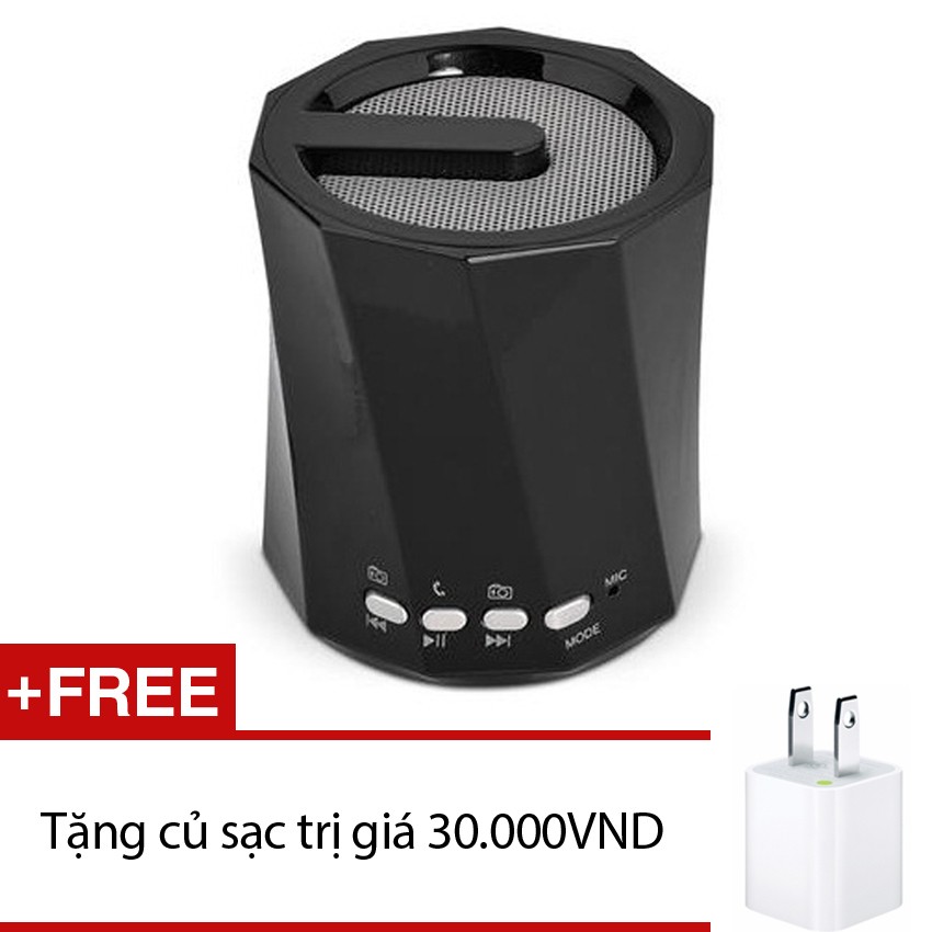 Loa bluetooth WSTER WS-Y89B (Đen) + Tặng 1 cốc sạc