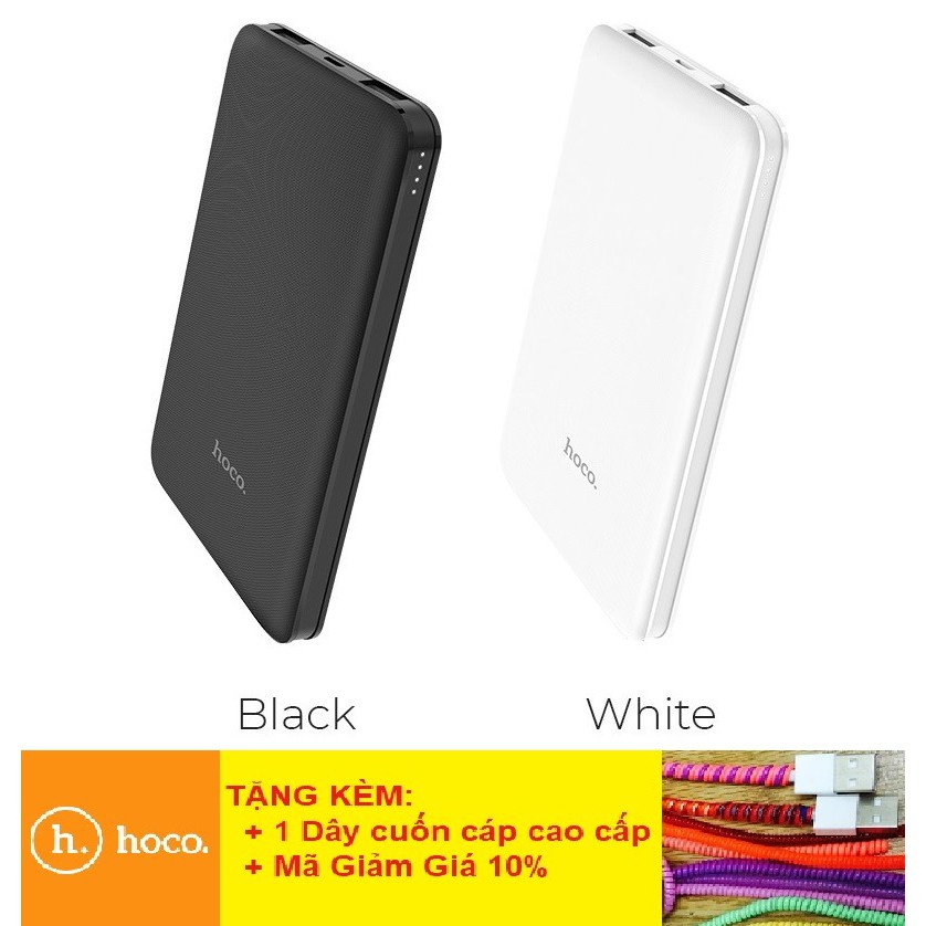 Sạc Dự Phòng Chính Hãng Hoco J72 Dung Lượng 10000mAh Có Đèn Led Hiển Thị Pin - BH 12Tháng