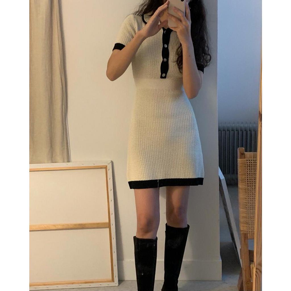 Áo Thun Dệt Kim Mỏng Tay Ngắn Màu Sắc Tươi Sáng Thời Trang 60672