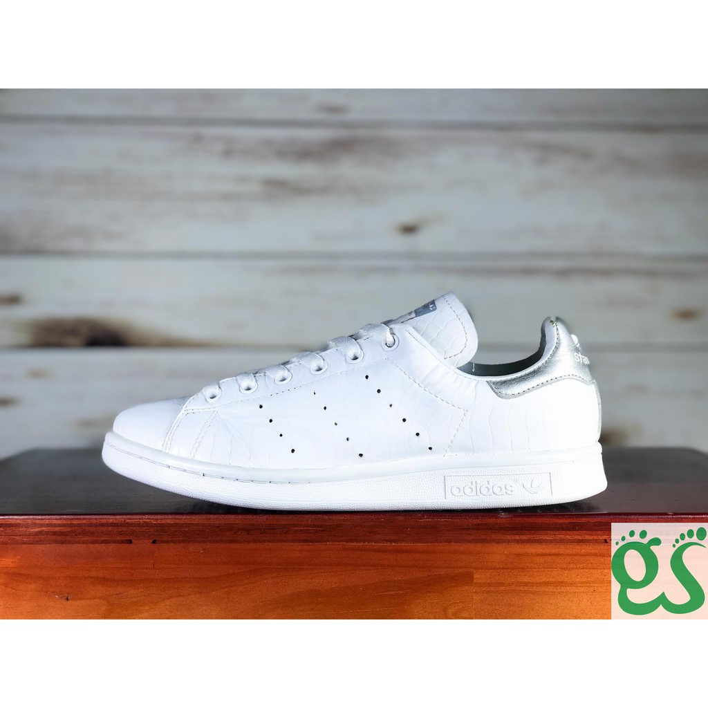 (SIZE 37.5) Giày thể thao chính hãng 2hand ADIDAS STAN SMITH WHITE SILVER