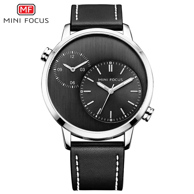 Đồng hồ nam MINI FOCUS MF035 dây da chạy 5 kim size mặt 46mm | BigBuy360 - bigbuy360.vn