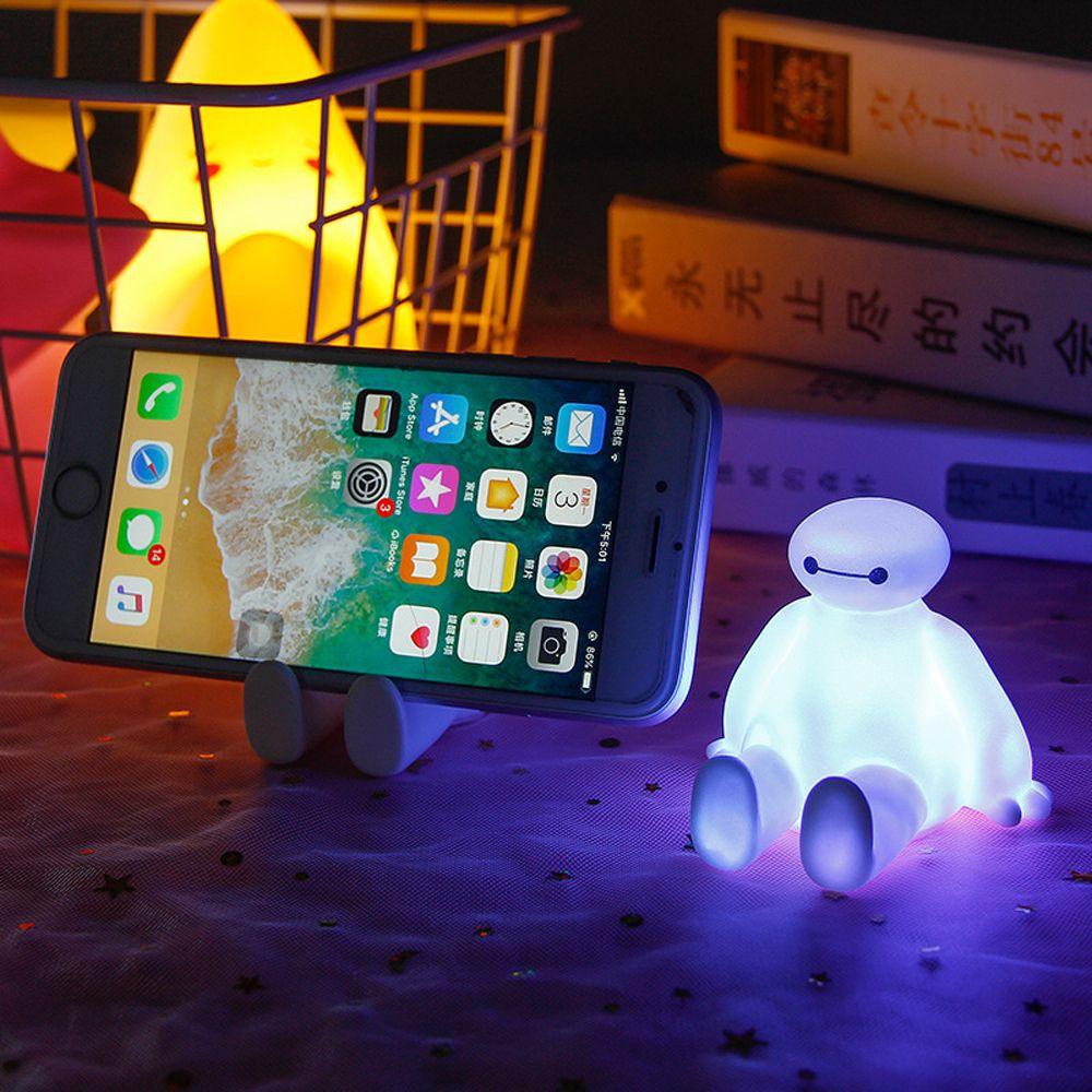 Dyruidoj1 Giá Đỡ Điện Thoại Hoạt Hình Baymax Big Hero Màu Trắng Trang Trí Xe Hơi