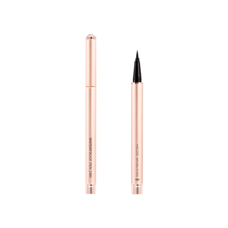 Kẻ Mắt Nước Đen Bóng Lâu Trôi Vacosi 24H Waterproof Pen 2g (Rose Gold)