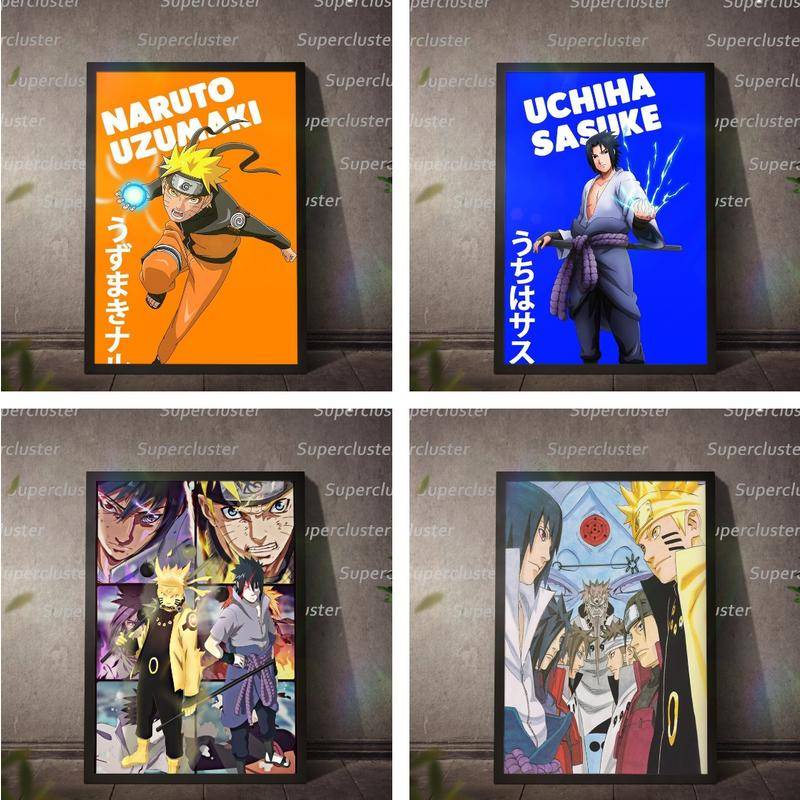 Naruto Canvas Naruto Và Sasuke Tranh Poster In Hình Ảnh Trang Trí Nhà Cửa
