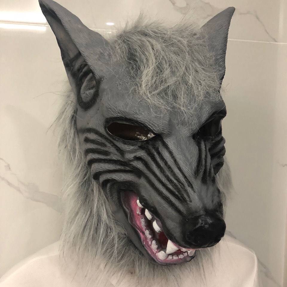 Mặt Nạ Hóa Trang Halloween Hình Đầu Sói Độc Đáo