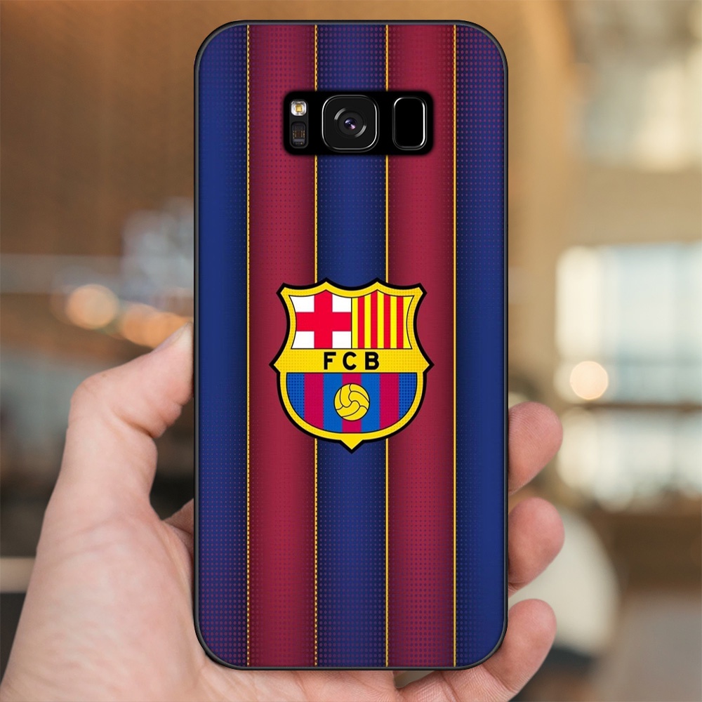 Ốp lưng Samsung S8, S8 Plus viền đen in hình Barcelona Barca