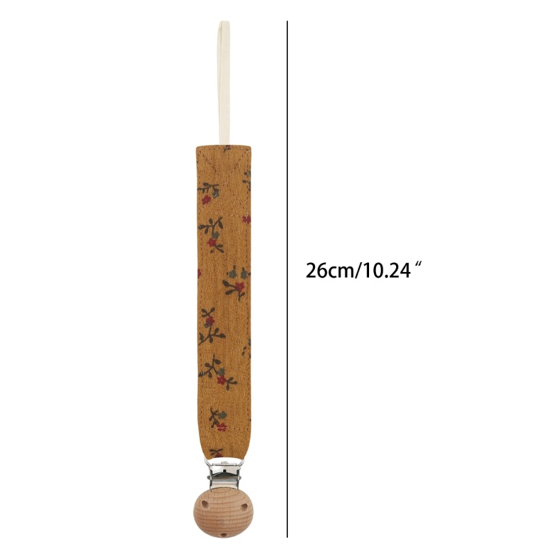 Set 3 Giá Đỡ Núm Vú Giả Bằng Gỗ Phối Dây Xích Kẹp Đồ Chơi Cho Bé Sơ Sinh