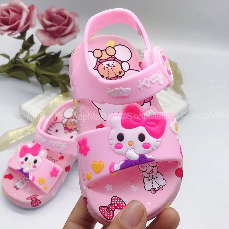 Dép tập đi 3D hellokity sắc nét siêu mềm siêu êm cho bé gái
