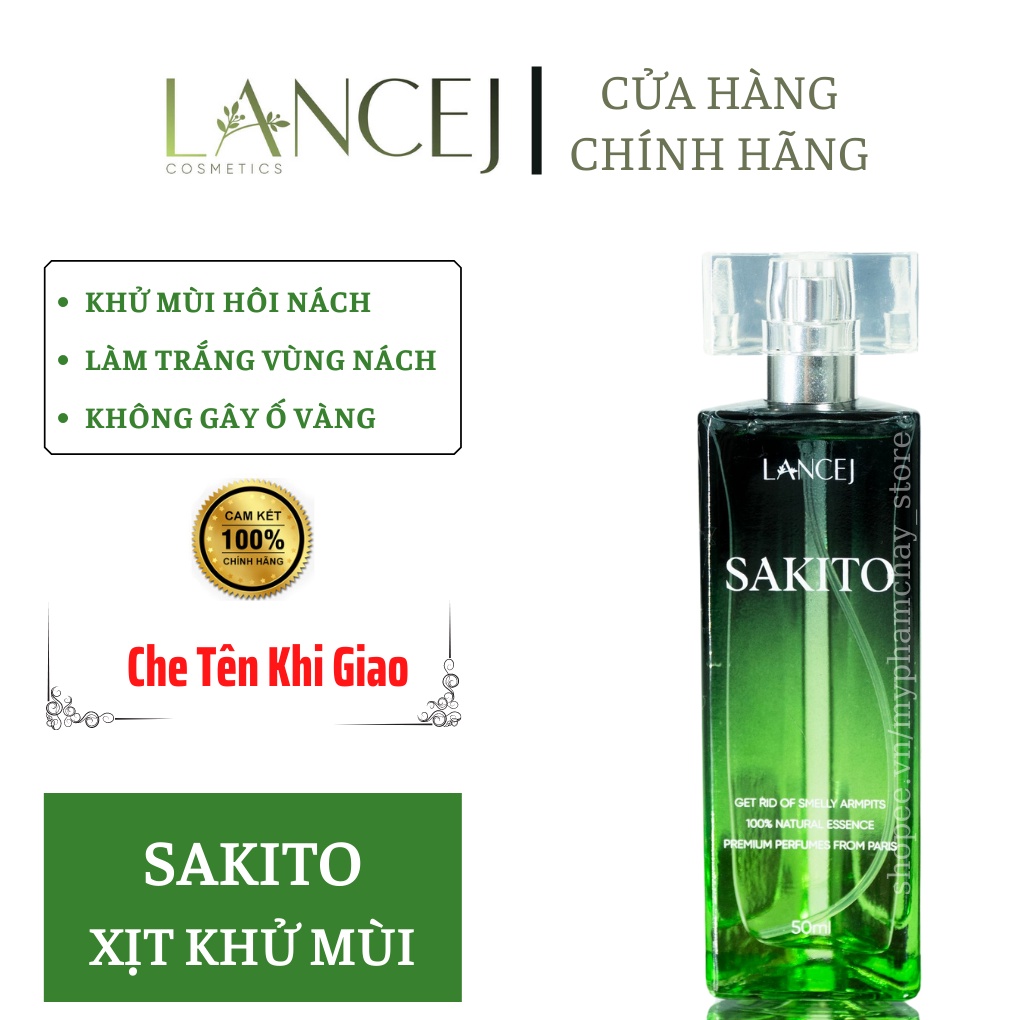 Xịt Khử Mùi Hôi Nách SAKITO Lancej Giúp Khử Mùi,Kháng Khuẩn,Khô Thoáng,Sáng Mịn Vùng Da Nách Hương Nước Hoa Cao Cấp 50ml | BigBuy360 - bigbuy360.vn