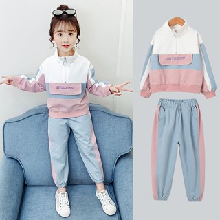 ☞Áo Khoác█Bộ Đồ Thể Thao Nữ 2♣0205 Er♣Quần Dài 7 Tấc Kiểu Phương Tây Thời Trang Xuân Thu Cho Bé♣Set Quần Áo Thời Trang Năng Động Cho Bé Gái 8 Tuổi♣Thời Trang Bé Gái 9 Tuổi