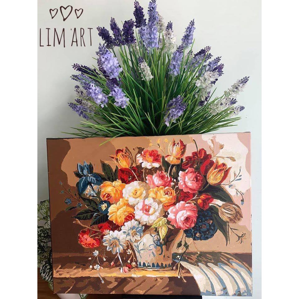 Tranh sơn dầu số hoá có khung LIM Art -Tranh tô màu theo số hoa