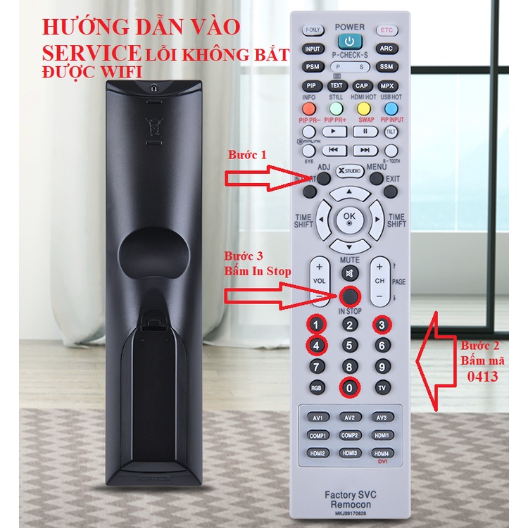 Điều khiển mở mã service LG (điều khiển mở mã cho TiVI LG từ 32 đến 85 inch)