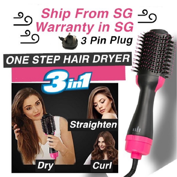 Lược Điện Sấy Tóc Tạo Phồng, Máy Sấy Kiêm Lược Chính Hãng One Step - Uốn Cúp Sấy Tóc Đa Năng 3 trong 1 - Xoay 360 độ