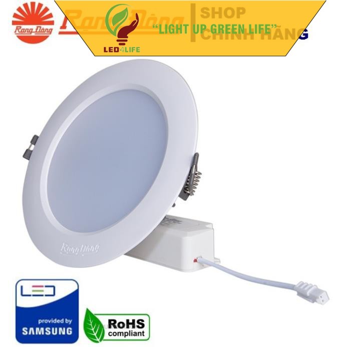 Đèn Led Âm Trần Downlight Rạng Đông D AT04L 90/9W 220V - 3000k,6500K (E), Vỏ nhôm đúc, cánh tản nhiệt