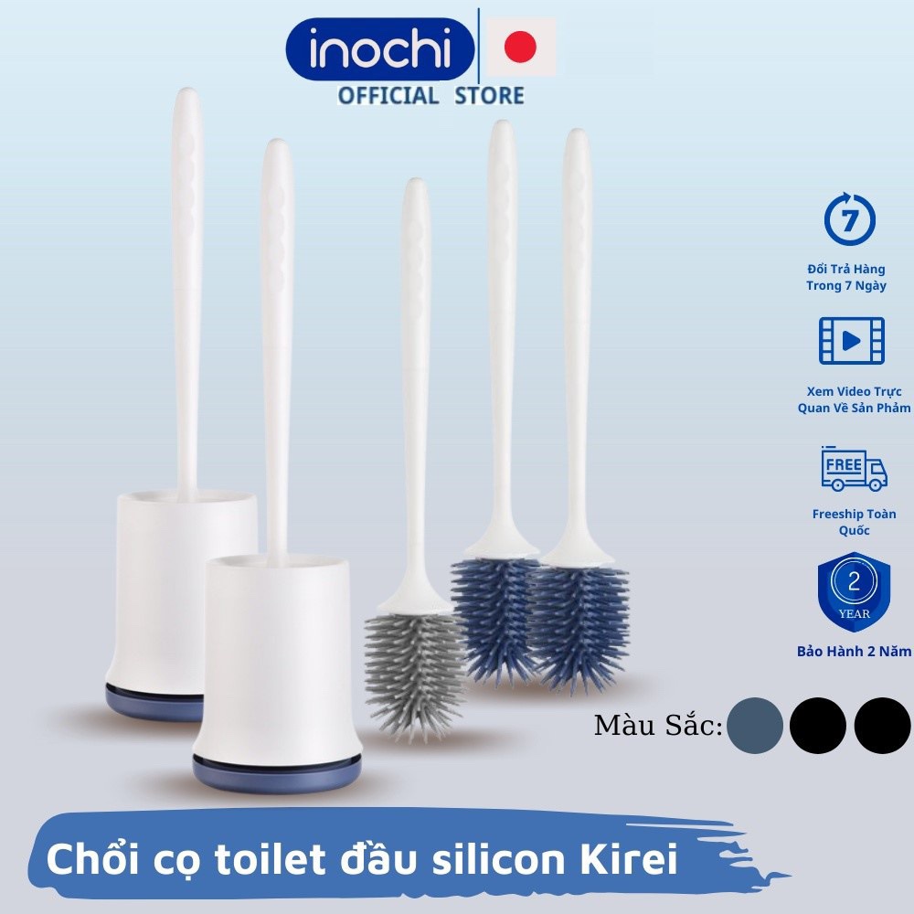 Chổi cọ toilet đầu silicon Kirei Inochi