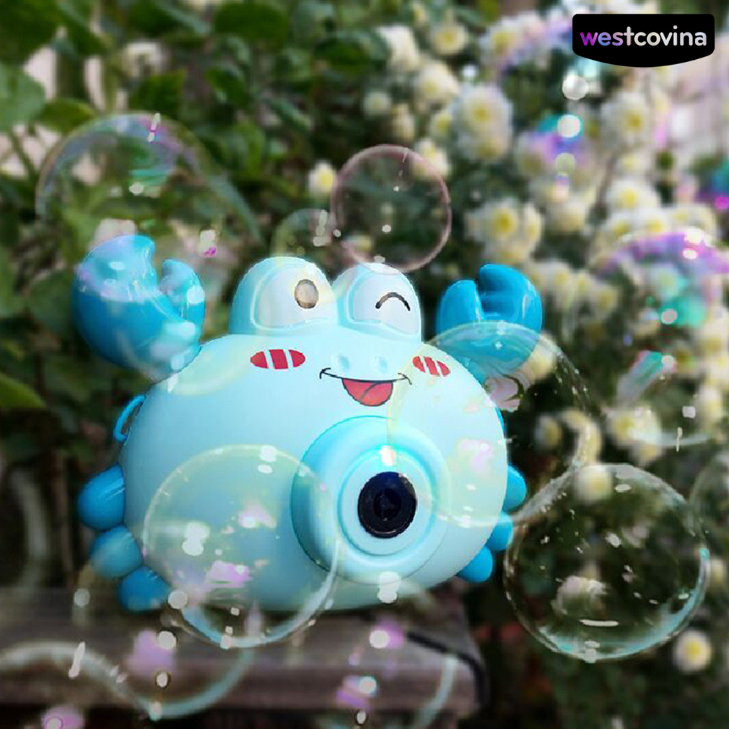 Đồ Chơi Thổi Bong Bóng Hình Con Cua Dễ Thương Cho Bé