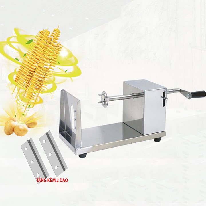 Máy Thái Khoai Tây Lốc Xoáy Xoắn Tặng 2 dao