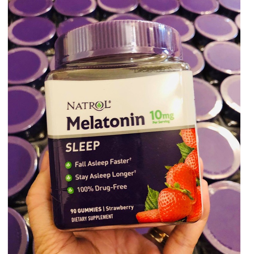 Kẹo ngủ Natrol Melatonin 10mg - Kẹo dẻo hỗ trợ giấc ngủ 10MG 90 viên của Mỹ