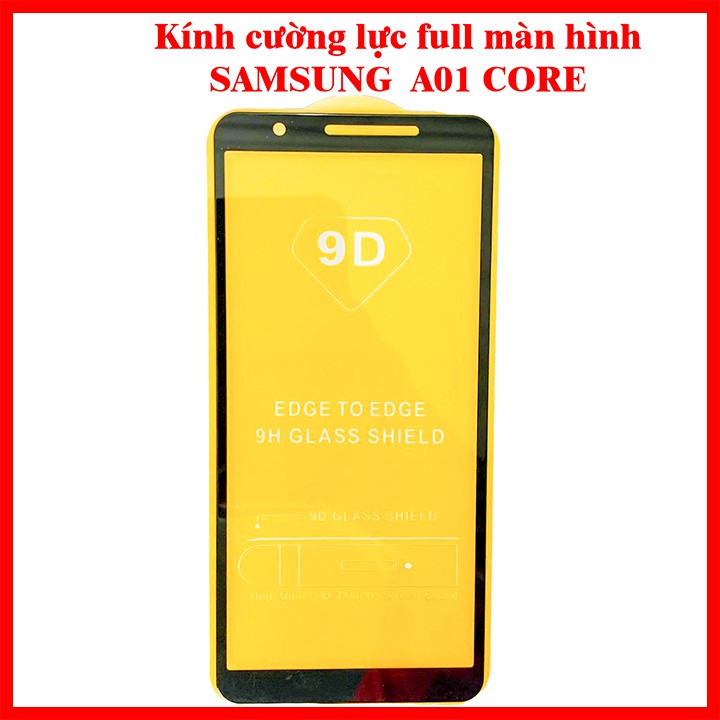 Kính cường lực Samsung A01/A01 Core/ A02/A02s/A11/A12/A21/A21s/A71/A72/A73/ A32 4G 9D Full màn Hình (Tặng kèm Giấy lau)