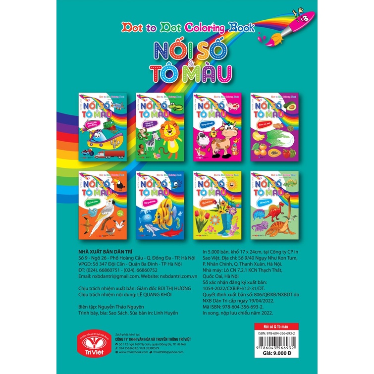 Sách Dot To Dot Coloring Book - Nối Số &amp; Tô Màu - Phương Tiện Giao Thông