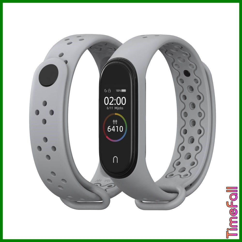 Dây đeo cao su lỗ Miband 4, MIBAND 3 thể thao chính hãng MIJOBS - dây đeo thay thế thể thao mi band 4, mi band 3