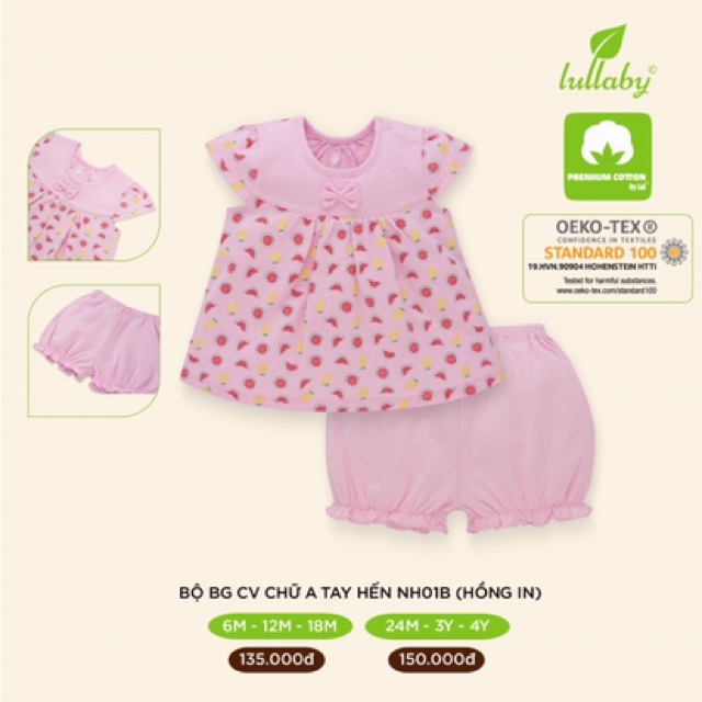 Bộ BG/ BT cài vai cotton Lullaby 2020