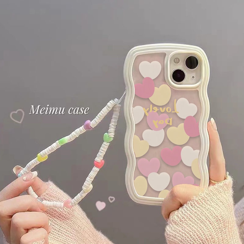 Ốp Điện Thoại Họa Tiết Trái Tim Đáng Yêu Cho Iphone13promax Apple 11/12 Xs XR 7/8Plus