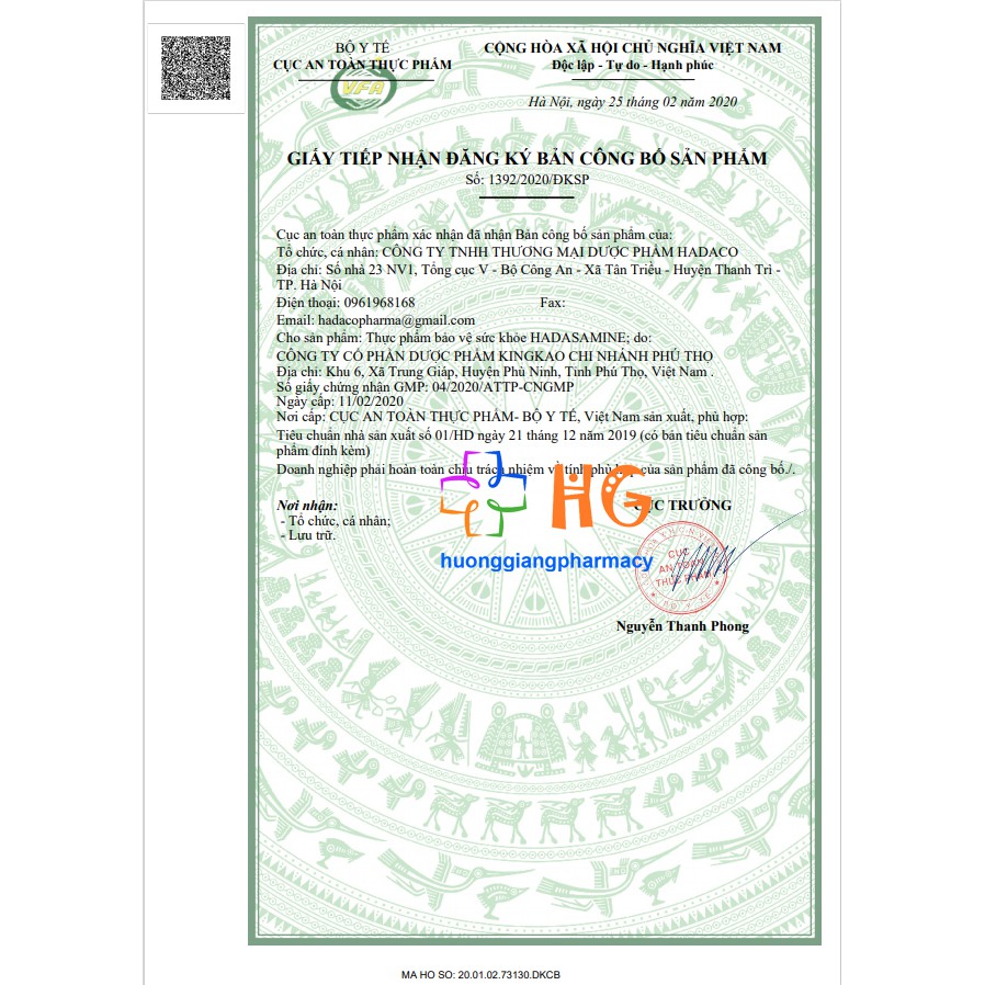Hadasamine - Bổ sung Glucosamin, Canxi, Vitamin D3. Hỗ trợ làm trơn ổ khớp, giúp khớp vận động linh hoạt, giảm thoái hóa