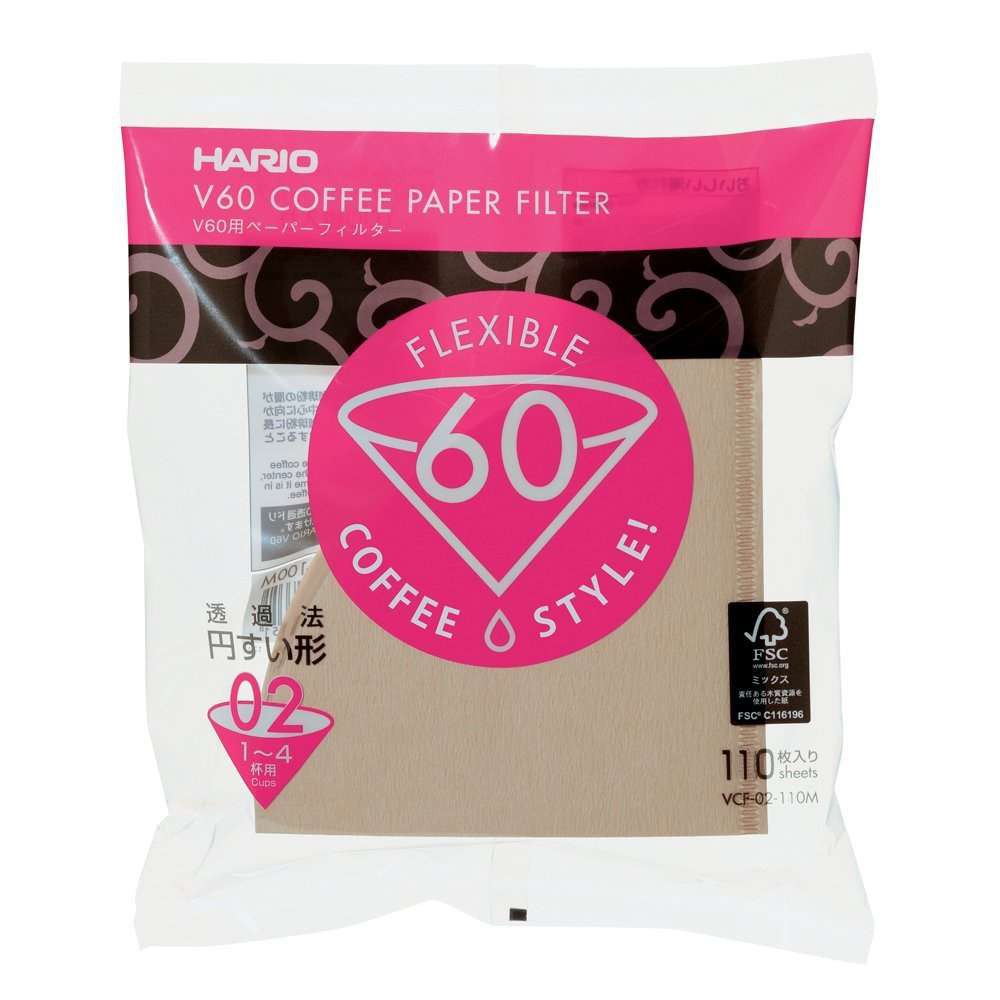 GIẤY LỌC CÀ PHÊ Hario Paper Filter VCF-02-110M Brown  – MẪU MỚI