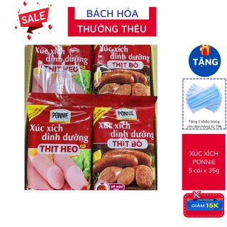 Xúc Xích Dinh Dưỡng Thịt Heo / Thịt bò Ponnie gói 175g
