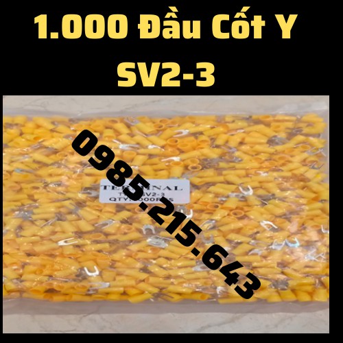 1000 Đầu cos chữ Y SV2-3, đầu cốt chữ Y SV2-3, đầu cos chữ y2-3, cốt y2-3