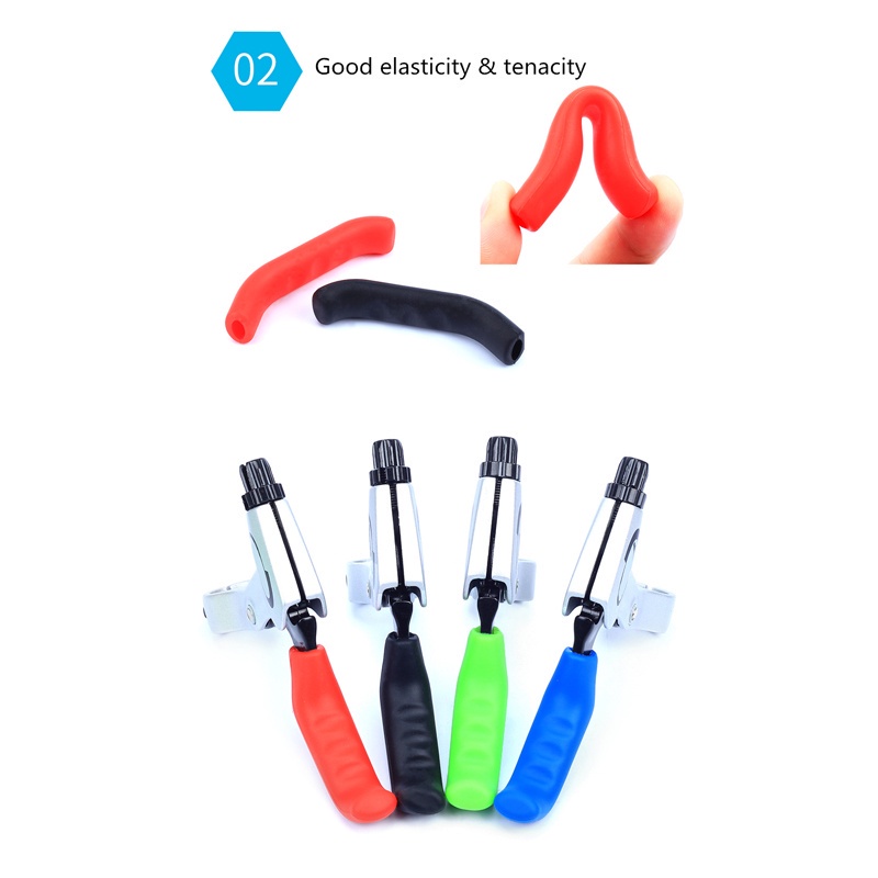 Set 2 Vỏ Bọc Bảo Vệ Tay Phanh Xe Đạp Leo Núi Bằng Gel Silicone