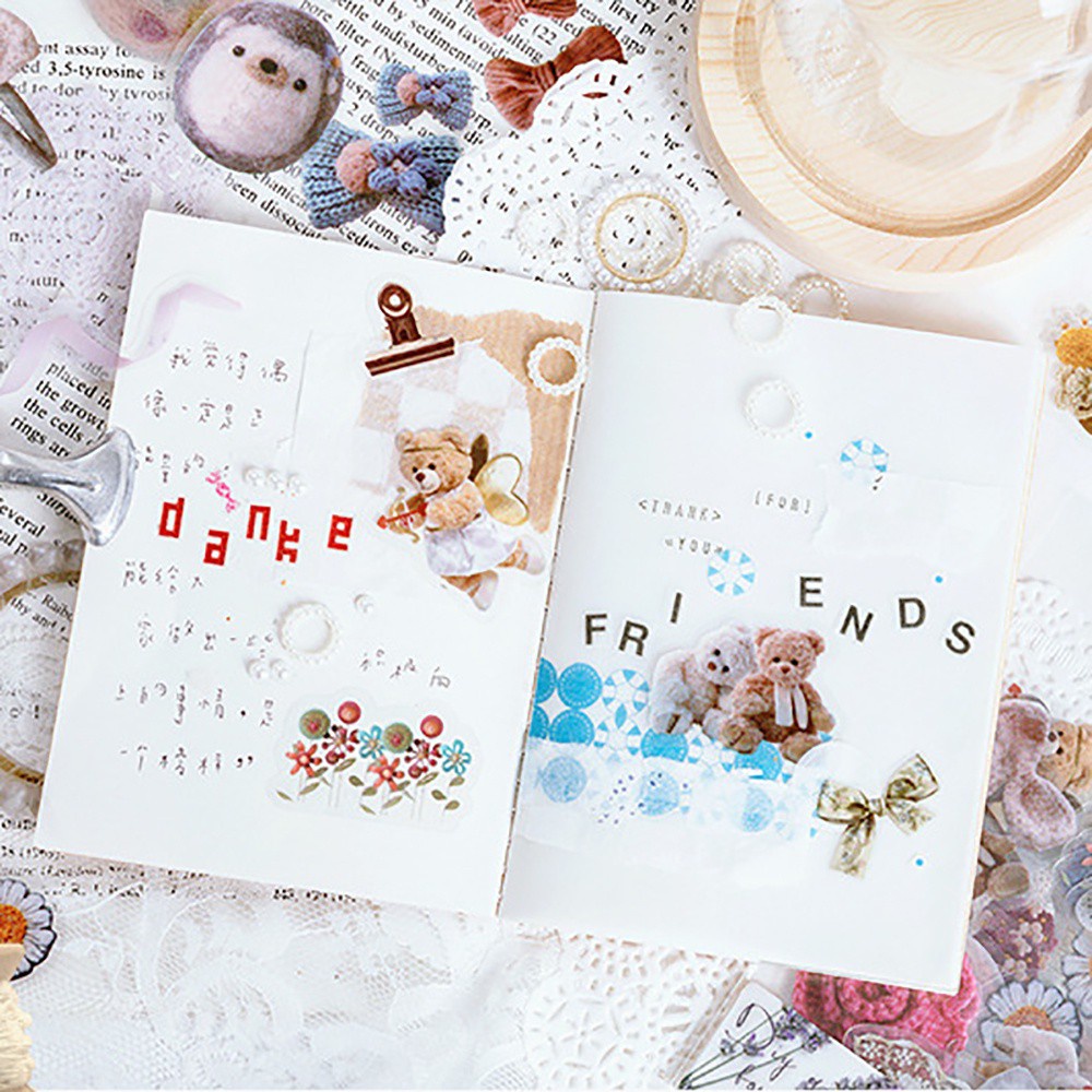 Epoch Set 40 Miếng Dán Trang Trí Album Ảnh / Nhật Ký Diy Bằng Pvc Hình Chiếc Lá Cổ Điển