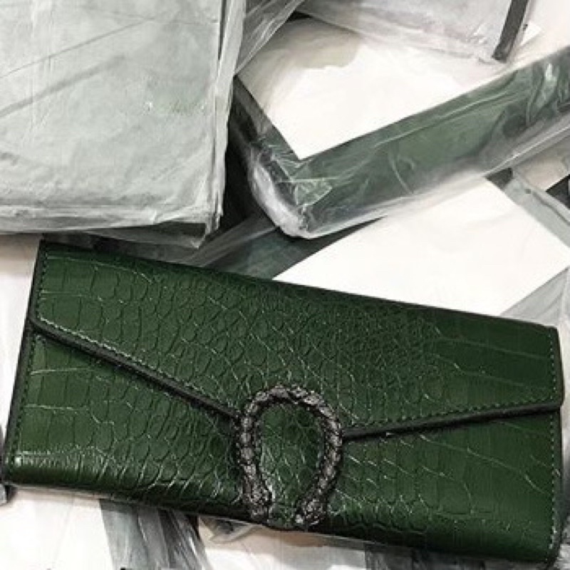 Ví Nữ Dài Giá Rẻ, Cầm Tay Đẹp Thời Trang Nhiều ngăn cao cấp đựng tiền màu xanh