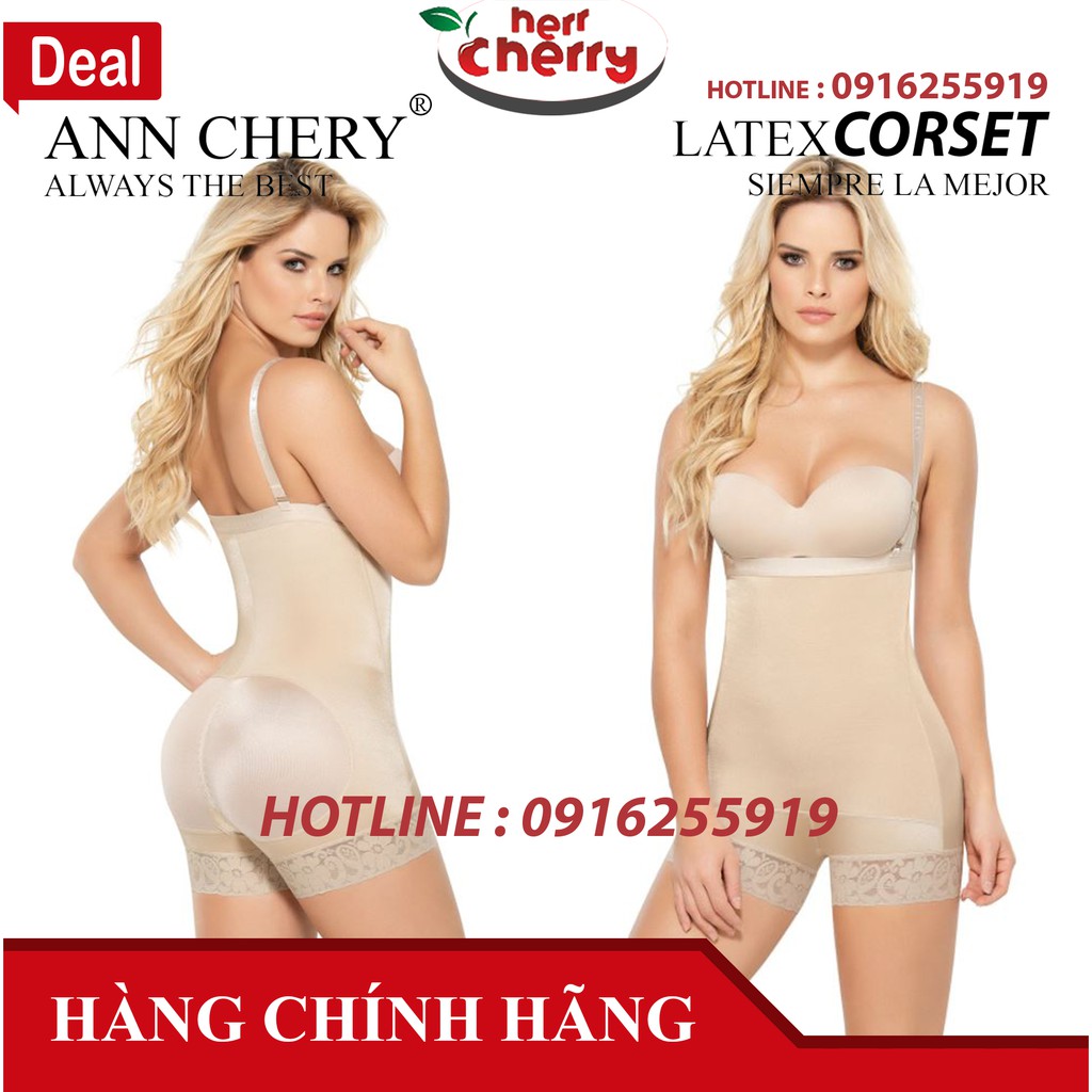 Bộ body suit Ann Chery 4013 Women Compression Girdle - màu trắng kem thumbnail