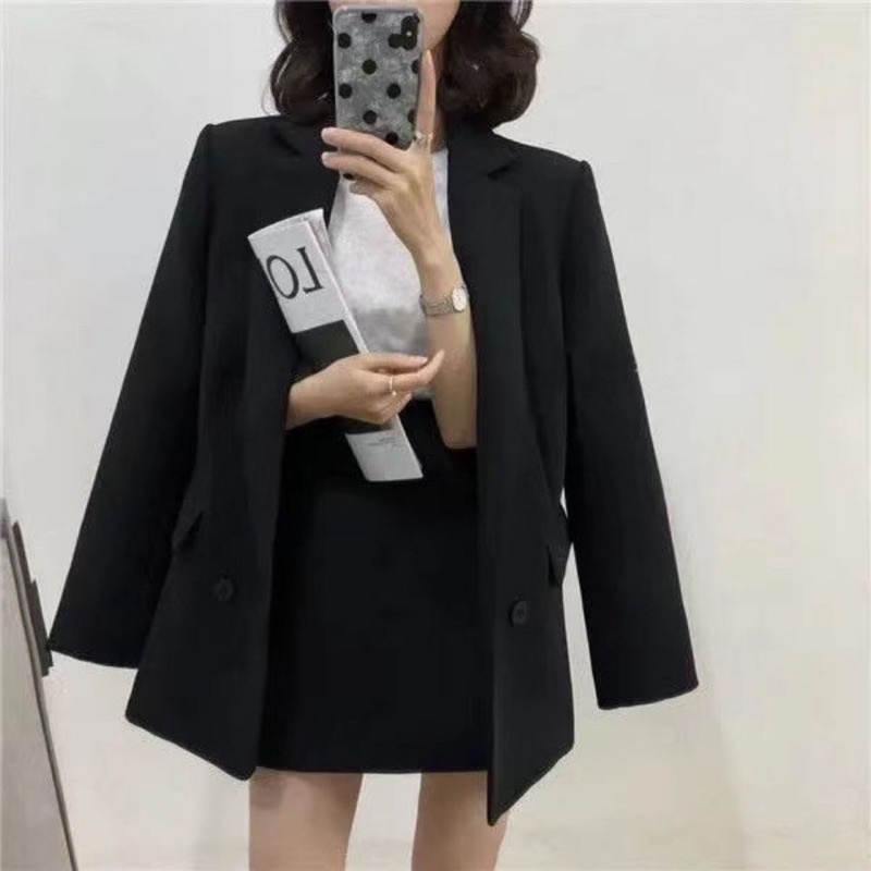 Áo blarez nữ hàng hai lớp có đệm vai , hàng quảng châu
