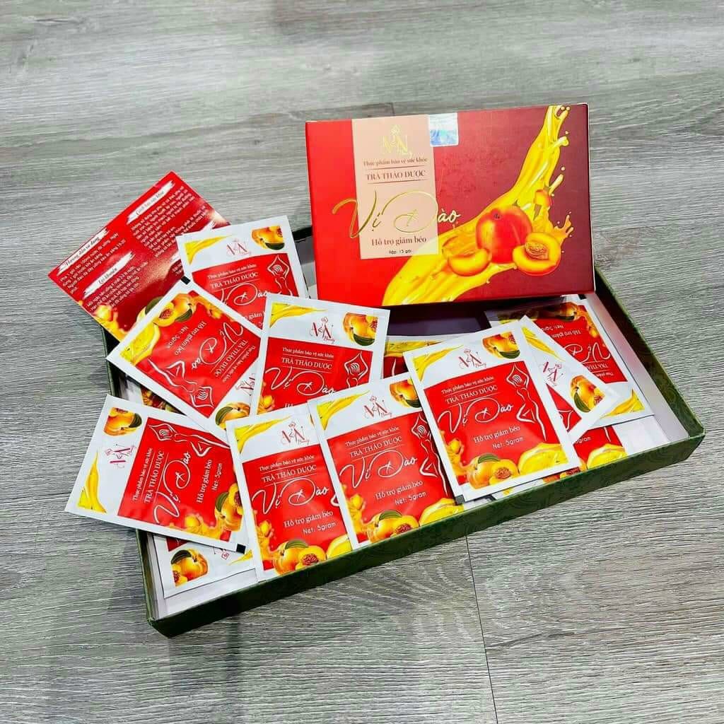 Trà Giảm Cân Vị Đào Hộp 15 Gói