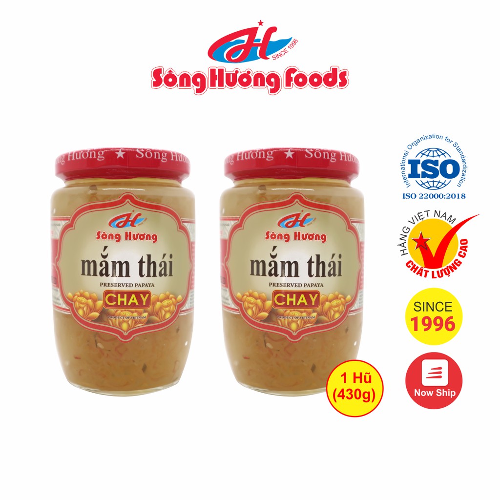 2 Hũ Mắm Thái Chay Sông Hương Foods Hũ 430g - Thực phẩm chay, cung cấp vitamin, tốt tiêu hóa