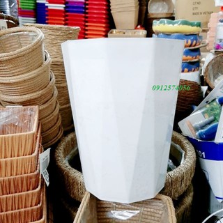 Chậu kim cương trắng ( hàng loại đẹp)  ( Rộng 24cmxCao 29cm)