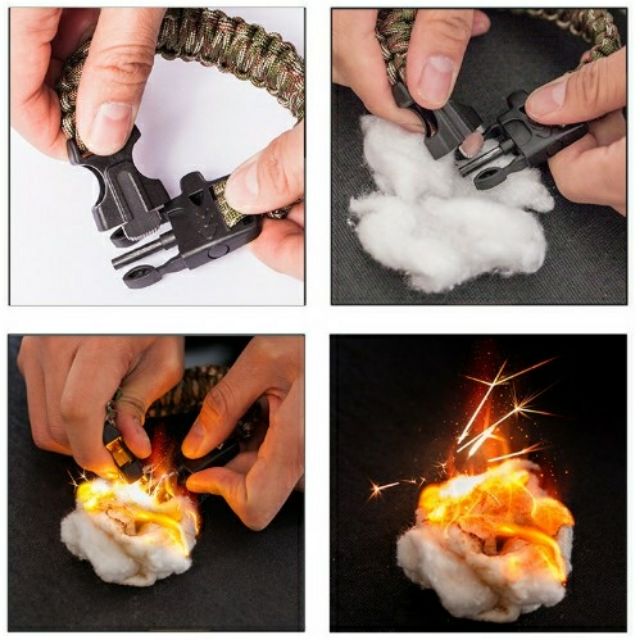 VÒNG TAY SINH TỒN- LA BÀN- ĐÁNH LỬA- CÒI- DAO.