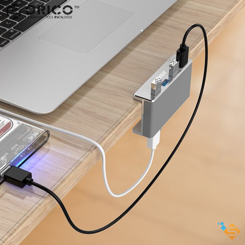 ORICO Bộ Hub Chuyển đổi USB có 4 cổng USB 3.0 tốc độ cao thiết kế dạng kẹp MH4PU-P - Bảo Hành 1 Năm