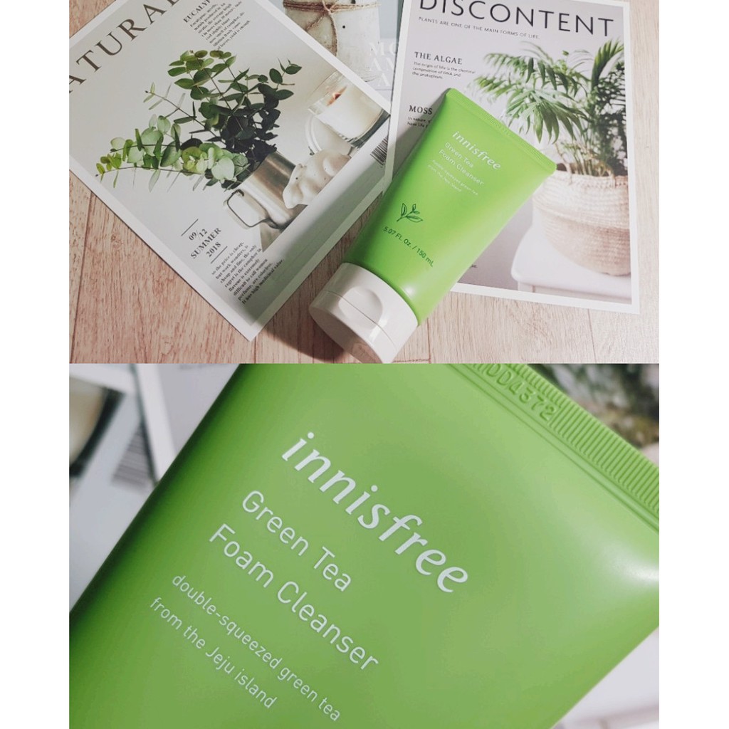 Sữa Rửa Mặt Innisfree Green tea - Bija Trouble - Jeju Volcanic - Trà Xanh Cho Da Mụn - 150ml