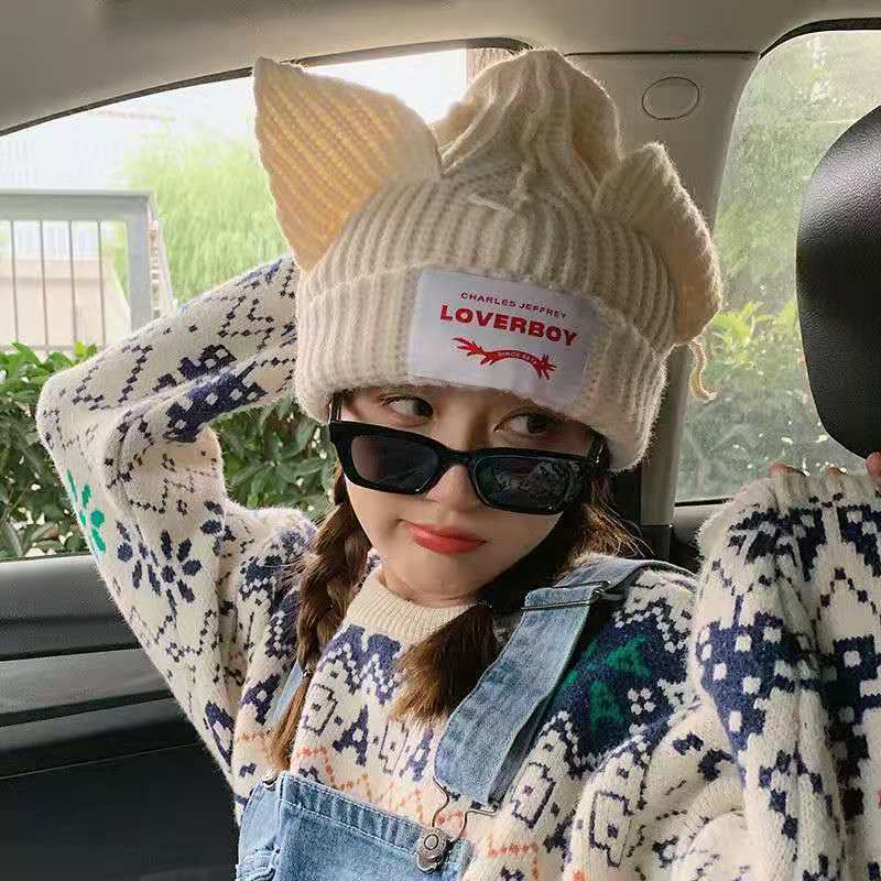 Mũ beanie Dệt Kim Mềm Mại Đơn Giản Phong Cách Unisex Hàn Quốc Dễ Phối Đồ Dành Cho Nam Nữ / Trẻ Em Mã 2