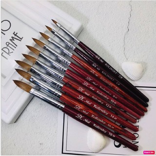 Cọ Đắp Bột Nail Size 16 Cán Gỗ Kolinsky Germany