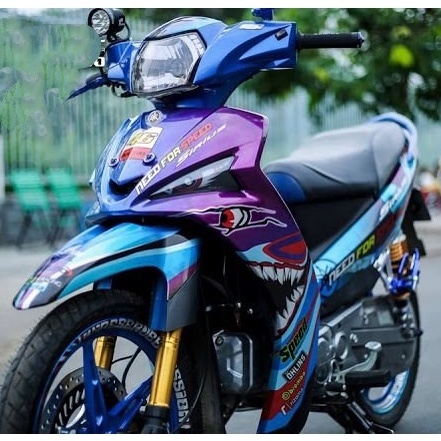 Tem trùm sirius thường, sirius fi mẫu cá mập xanh tím chuyển màu màng bóng