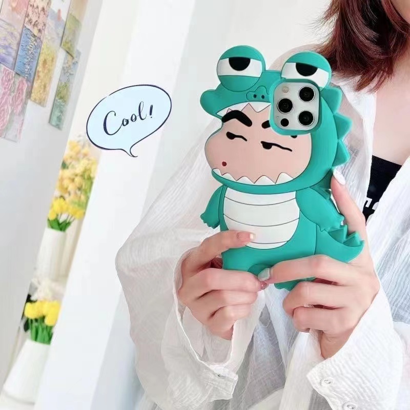 Ốp Điện Thoại Mềm Chống Rơi Họa Tiết Khủng Long Hoạt Hình Cho Iphone  Xs Max XR 11 12 13 Pro Max