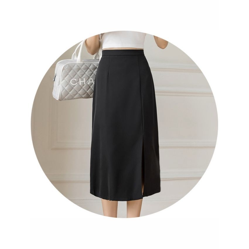 Chân Váy Chữ A Dài, Chân Váy Midi Lưng Cao Xẻ Tà Thời Trang Mùa Hè Phong Cách Hàn Quốc Trẻ Trung, Năng Động. | BigBuy360 - bigbuy360.vn