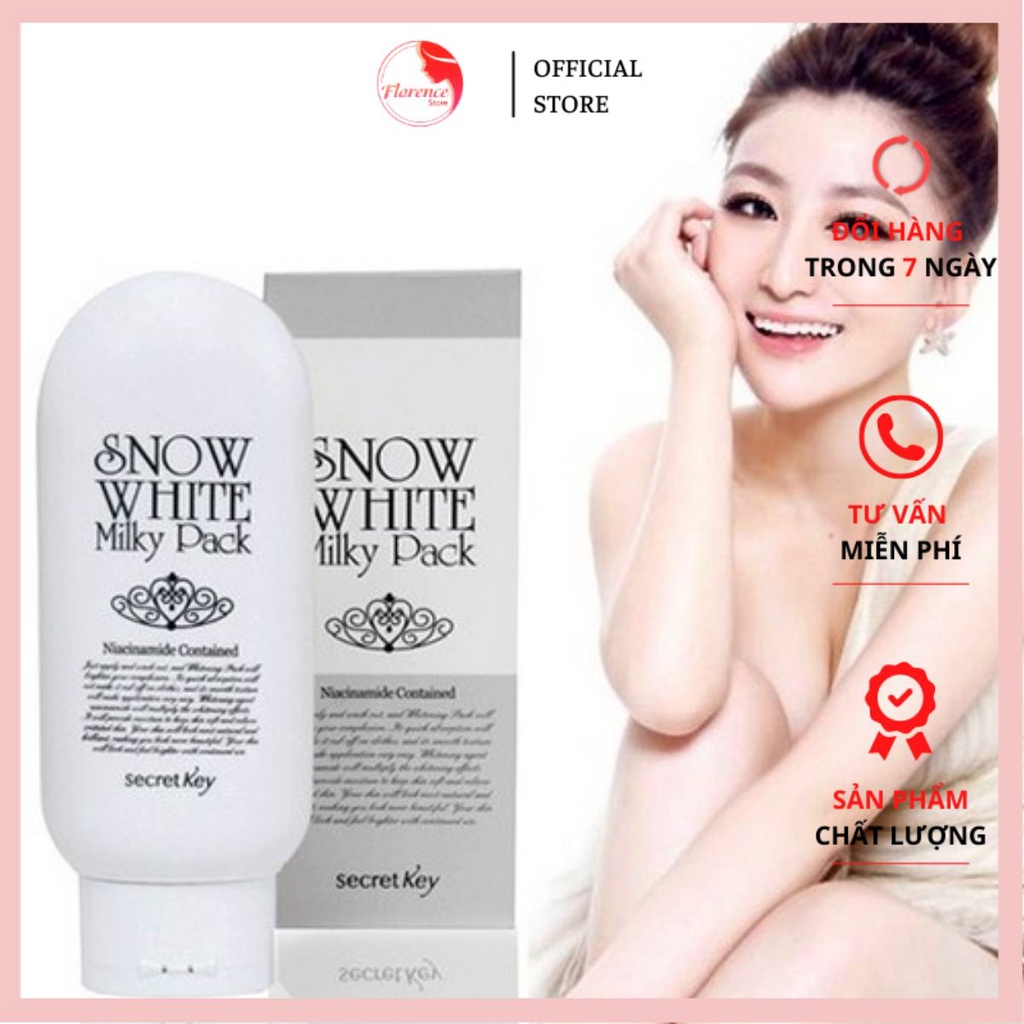 KEM DƯỠNG TRẮNG DA TOÀN THÂN Secret Key Snow White Milky Pack 200g [HOT]