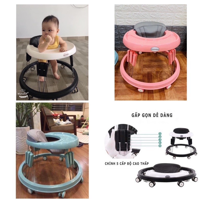 XE TRÒN TẬP ĐI CHO BÉ KIÊM XE ĂN DẶM, XE TRÒN MOMMY KIDS ĐIỀU CHỈNH 7 ĐỘ CAO