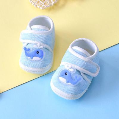 Giày vải cotton tập đi in họa tiết hoạt hình cho em bé